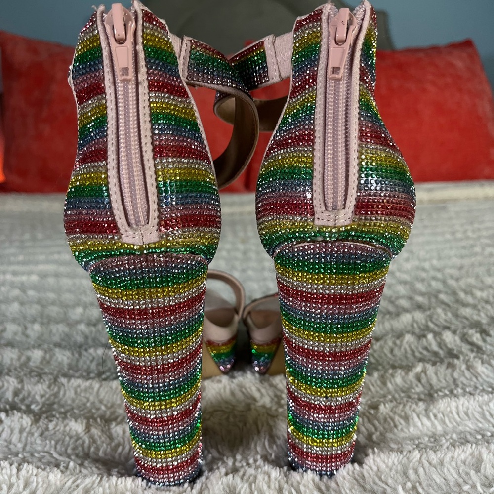 Madden Girl Siren Rainbow Platform Heel Size 9 NEW - Picture 5 of 7